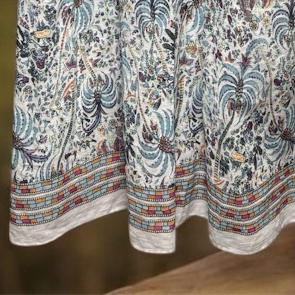 M.S.S.P max studio 100% Cotton Tropical print Midi dress size L - Picture 3 of 12